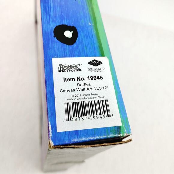 Whimsy Fish Wall Art Jenny Foster Ruffles Canvas Whimsy 2012 RARE Dead Stock - Picture 9 of 16